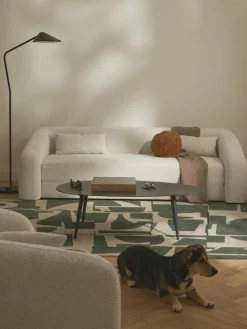 Schlafsofa Eliot (3-Sitzer) aus Teddy-Bouclé