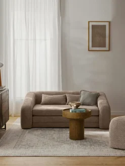 Schlafsofa Eliot (2-Sitzer) aus Teddy-Bouclé