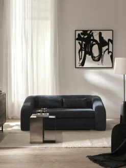 Schlafsofa Eliot (2-Sitzer) aus Teddy-Bouclé