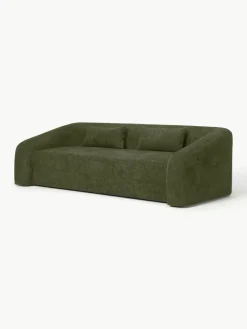 Schlafsofa Eliot (3-Sitzer) aus Teddy-Bouclé