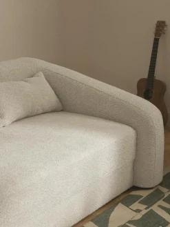 Schlafsofa Eliot (3-Sitzer) aus Teddy-Bouclé