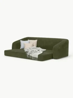 Schlafsofa Eliot (3-Sitzer) aus Teddy-Bouclé