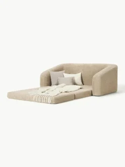 Schlafsofa Eliot (2-Sitzer) aus Teddy-Bouclé