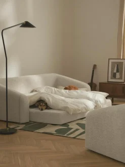 Schlafsofa Eliot (3-Sitzer) aus Teddy-Bouclé