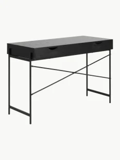 Schmaler Schreibtisch Angus mit Stauraum