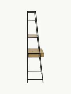 Schmaler Schreibtisch Seaford mit Ablageflächen