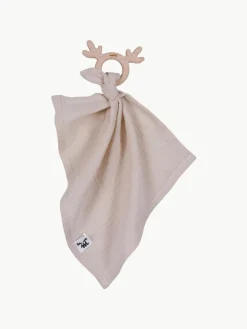 Schmusetuch Cuddly mit Beißring, handgefertigt