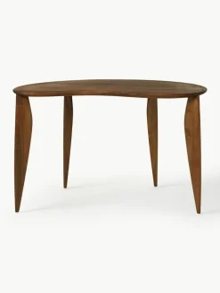 Schreibtisch Feve aus Walnussholz in organischer Form