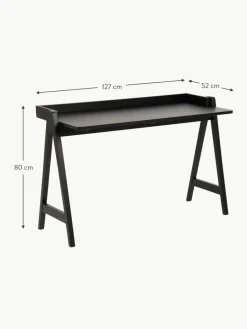 Schreibtisch Miso aus Gummibaumholz