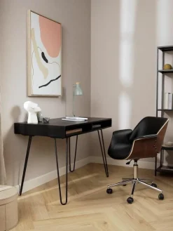 Schreibtisch Tova aus Mangoholz und Metall