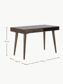 Schreibtisch Tova aus Massivholz mit Schublade