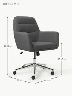 Schreibtischstuhl Benson mit Armlehne, höhenverstellbar