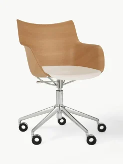 Schreibtischstuhl Q/Wood mit Armlehne, höhenverstellbar