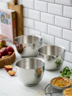 Schüsseln Margarethe aus Edelstahl, 3er-Set