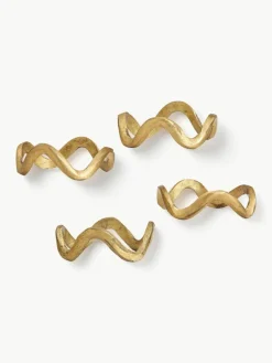 Serviettenringe Skye aus Messing, 4 Stück