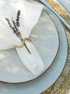 Serviettenringe Skye aus Messing, 4 Stück