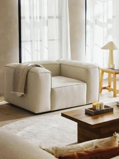 Sessel Lennon aus Leinen-Mix