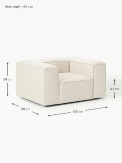 Sessel Lennon aus Leinen-Mix