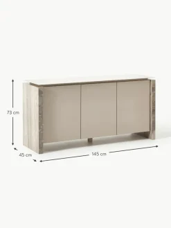 Sideboard Bruce aus Marmor und Metall