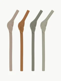 Silikon-Strohhalme Elephant, 4er-Set