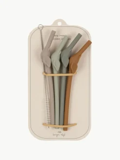 Silikon-Strohhalme Elephant, 4er-Set