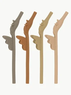 Silikon-Strohhalme Unicorn, 4er-Set