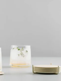 Silikon-Untersetzer Plain mit Ständer, 6 Stück