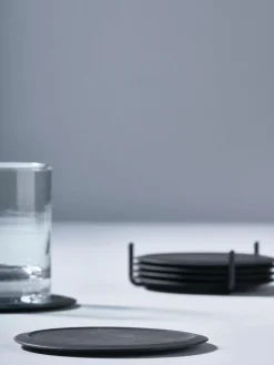 Silikon-Untersetzer Plain mit Ständer, 6 Stück