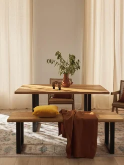 Sitzbank Oliver aus Eichenholz, in verschiedenen Größen