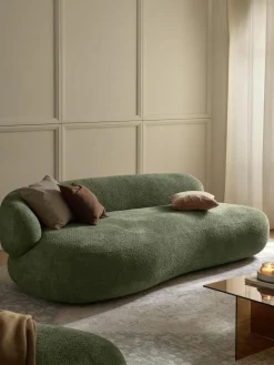 Sofa Alba (3-Sitzer) aus Teddy-Bouclé