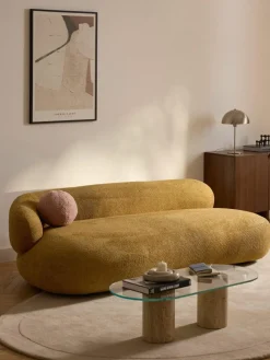 Sofa Alba (3-Sitzer) aus Teddy-Bouclé