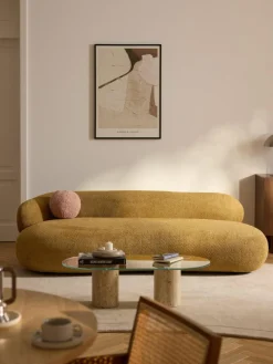 Sofa Alba (3-Sitzer) aus Teddy-Bouclé