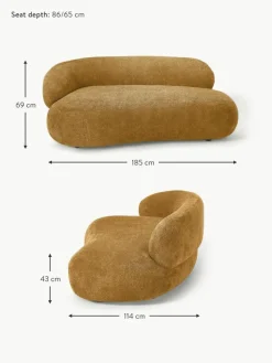 Sofa Alba (2-Sitzer) aus Teddy-Bouclé