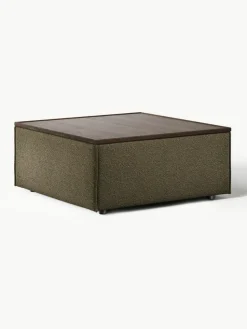 Sofa-Hocker Lennon aus Bouclé mit Stauraum