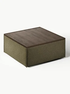 Sofa-Hocker Lennon aus Bouclé mit Stauraum