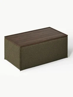 Sofa-Hocker Lennon aus Bouclé mit Stauraum