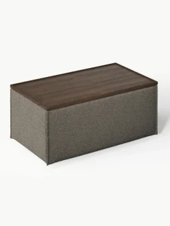 Sofa-Hocker Lennon aus Bouclé mit Stauraum