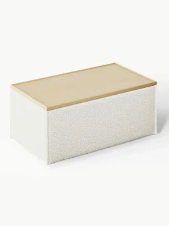 Sofa-Hocker Lennon aus Bouclé mit Stauraum