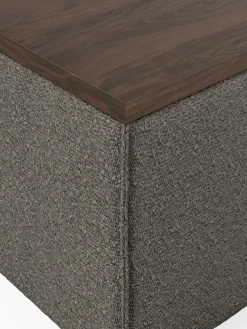 Sofa-Hocker Lennon aus Bouclé mit Stauraum