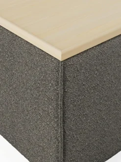 Sofa-Hocker Lennon aus Bouclé mit Stauraum