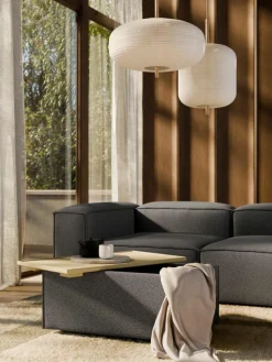 Sofa-Hocker Lennon aus Bouclé mit Stauraum