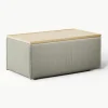 Sofa-Hocker Lennon aus Cord mit Stauraum