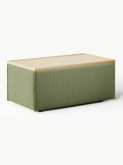 Sofa-Hocker Lennon aus Cord mit Stauraum