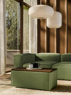 Sofa-Hocker Lennon aus Cord mit Stauraum