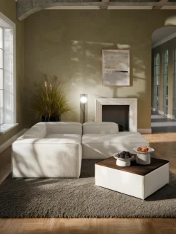 Sofa-Hocker Lennon aus Cord mit Stauraum