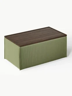 Sofa-Hocker Lennon aus Cord mit Stauraum