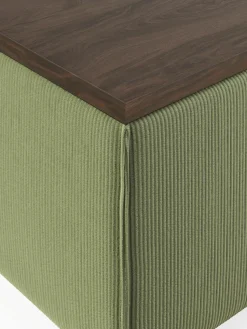 Sofa-Hocker Lennon aus Cord mit Stauraum