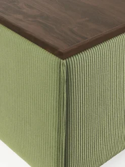 Sofa-Hocker Lennon aus Cord mit Stauraum