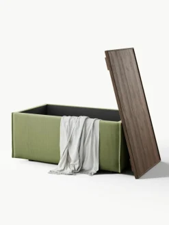 Sofa-Hocker Lennon aus Cord mit Stauraum