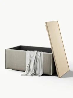 Sofa-Hocker Lennon aus Cord mit Stauraum